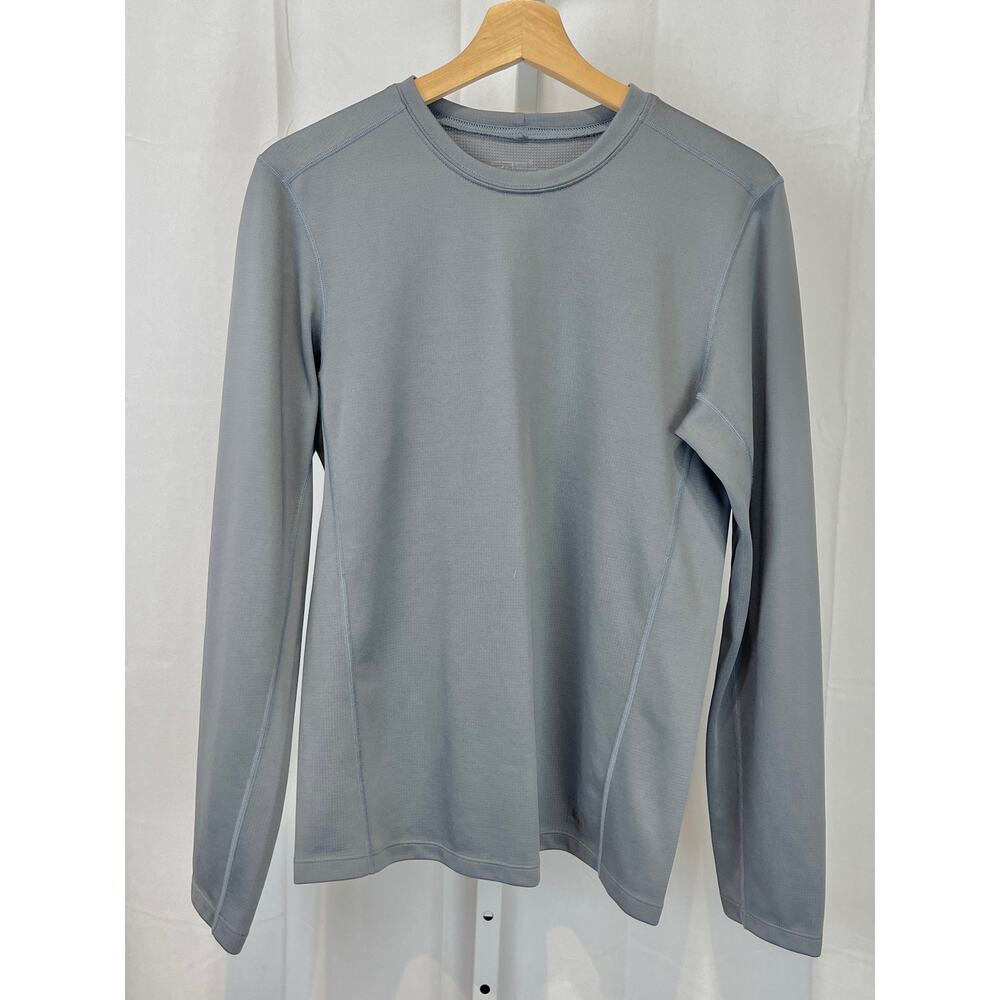 REI Mens Polartec Long Sleeve Crew Neck Base Layer Top Pullover Gray Size S
